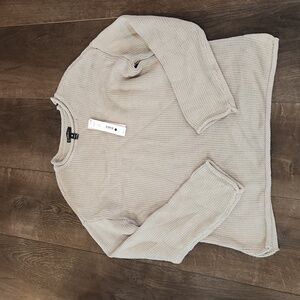 Aqua Roll Neck Crew Neck 100% Cotton Oversized Sweater NWT